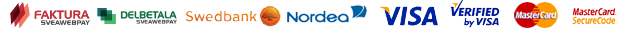 Swedbank, ResursBank, Nordea, Visa, MasterCard