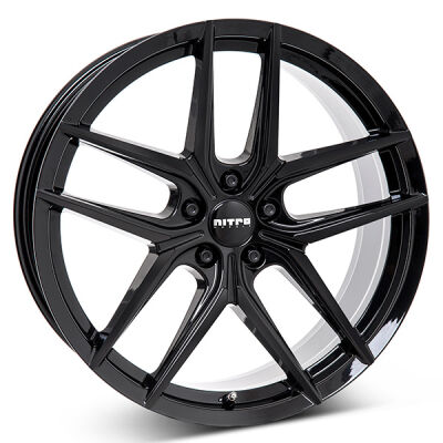 Nitro Throne FF Glossy Black lättmetallfälg