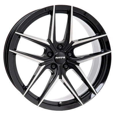 Nitro Throne FF Glossy Black/Polished lättmetallfälg