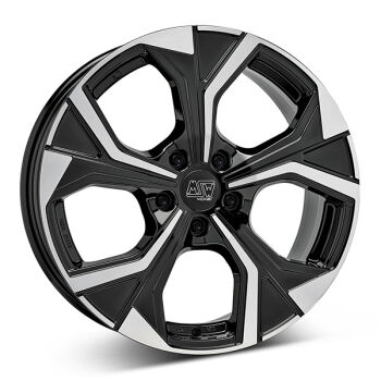 MSW 43 Glossy Black/Polished lättmetallfälg