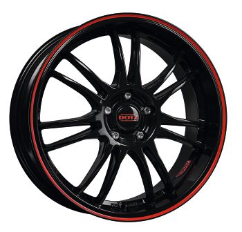 Dotz Shift pinstripe red alumiinivanne